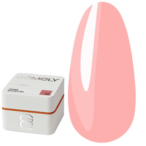 Gel for extension GEMELY Power Builder Gel 21 beige-peach 30 ml - Фото №1