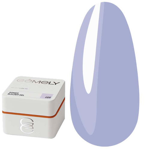 Gel for extension GEMELY Power Builder Gel 26 delicate lavender-blue 30 ml - Фото №1