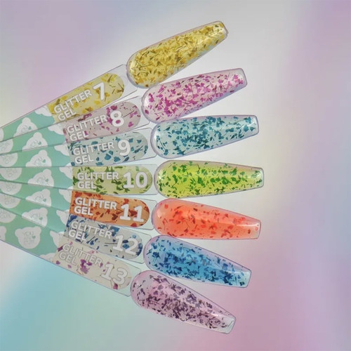 Гель для дизайна YOUARECUTE Glitter Gel 7 с желтыми сухоцветами 5 мл (469-5113-1448) - Фото №4