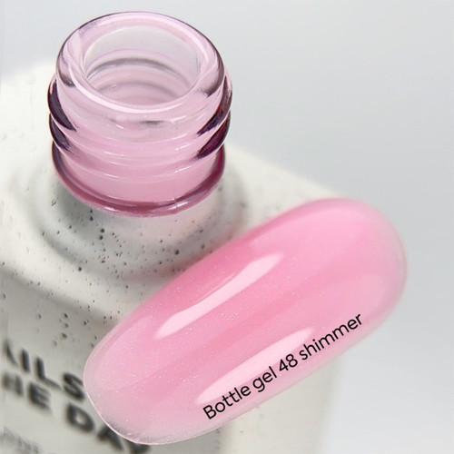 NAILSOFTHEDAY Bottle gel 48 intense pink with shimmer 10 ml - Фото №3