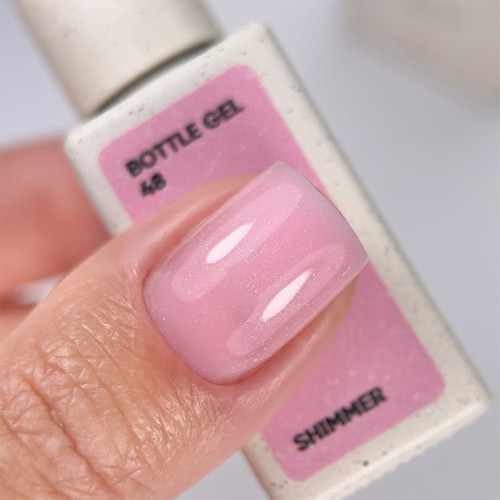 NAILSOFTHEDAY Bottle gel 48 intense pink with shimmer 10 ml - Фото №4