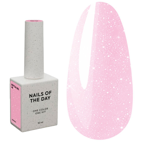 NAILSOFTHEDAY Bottle gel 48 intense pink with shimmer 10 ml - Фото №1