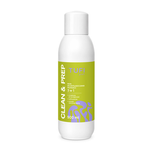 Жидкость для обезжиривания ногтей TUFI profi CLEAN & PREP 3в1 500 мл - Фото №1