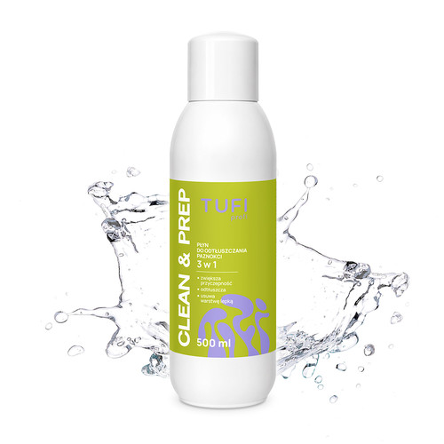 Жидкость для обезжиривания ногтей TUFI profi CLEAN & PREP 3в1 500 мл - Фото №2