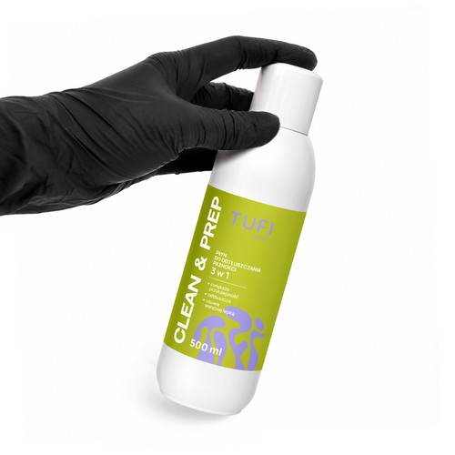 Жидкость для обезжиривания ногтей TUFI profi CLEAN & PREP 3в1 500 мл - Фото №3