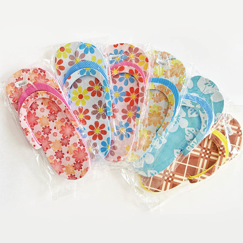 Disposable slippers BLING flip-flops mixed colors 1 pair - Фото №2