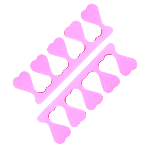 Pedicure separators JAAPEE pink hearts 25 pairs - Фото №1