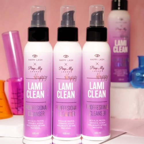 Professional post-lamination care for eyelashes and eyebrows Pimp My Lashes x HAPPY LASH Happy Lami Clean 100 ml - Фото №3