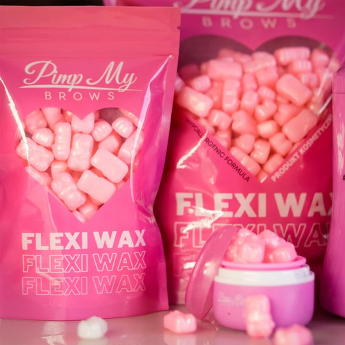 Твердый воск Pimp My Brows Flexi Wax розовый жемчуг 100 г - Фото №4