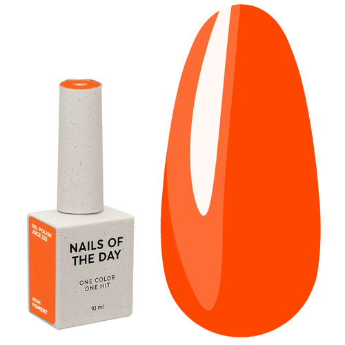 Gel polish NAILSOFTHEDAY 222 Juice bright orange 10 ml - Фото №1