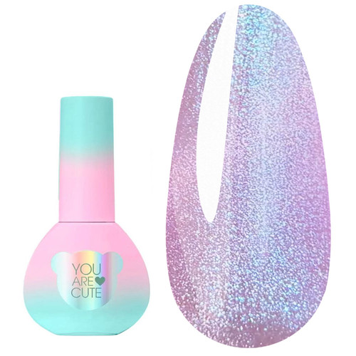 Гель-лак YOUARECUTE Color 114 светоотражающий кошачий глаз фиолетово-розовый 5 мл (993-4442-1271) - Фото №1