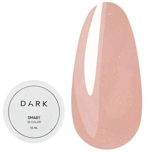 Gel for extensions Dark Smart Builder gel 30 light peach with shimmer 15 ml - Фото №1