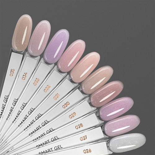 Gel for extensions Dark Smart Builder gel 31 peach with shimmer 15 ml - Фото №5