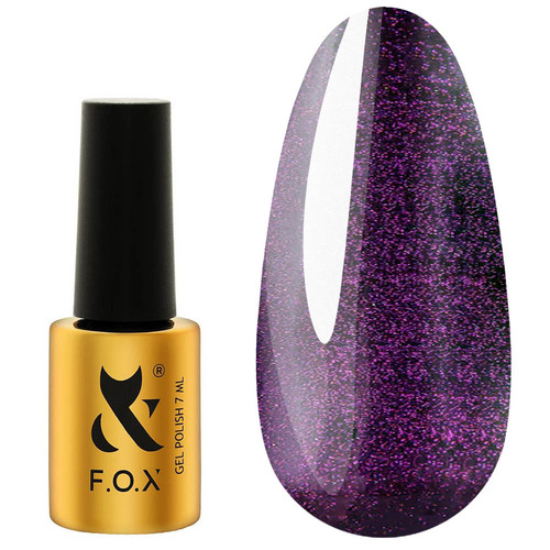 Gel polish FOX Cat Eye 012 violet 7 ml - Фото №1