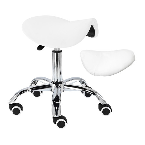 White barber saddle chair - Фото №2