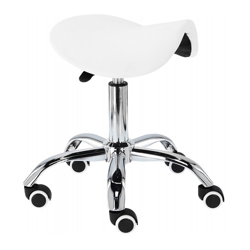 White barber saddle chair - Фото №1