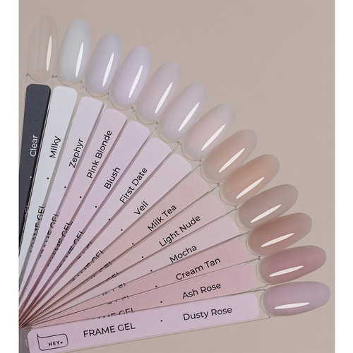 Гель для наращивания HEYLOVE Frame Gel Clear с помпой 30 мл - Фото №4