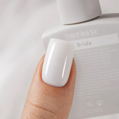 База для ногтей HEYLOVE Tint base Nude Bride молочно-белый 15 мл - Фото №5