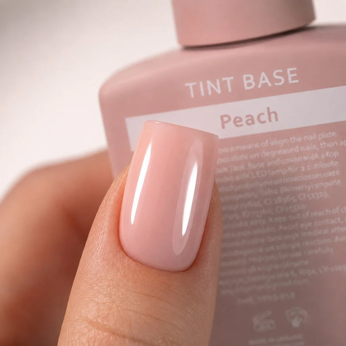 База для ногтей HEYLOVE Tint base Nude Peach персиковый 15 мл - Фото №3