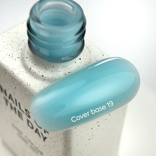Base NAILSOFTHEDAY Cover NEW Formula 19 light blue 10 ml - Фото №3