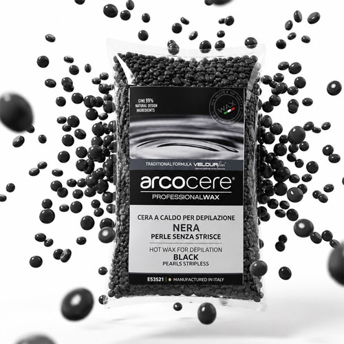 Воск в гранулах Arcocere Velour Bio Black Hot Wax 1000 г - Фото №3