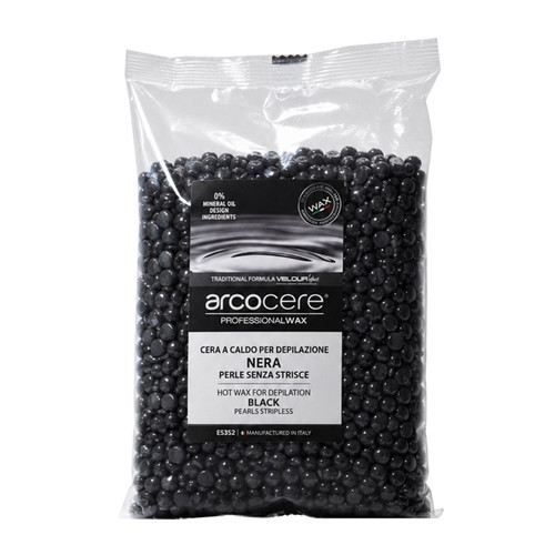 Воск в гранулах Arcocere Velour Bio Black Hot Wax 1000 г - Фото №1
