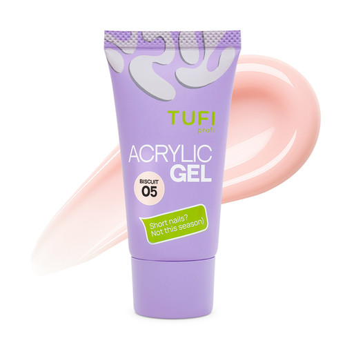 Акригель для наращивания ногтей TUFI profi 05 Biscuit 30 г (0329141) - Фото №1