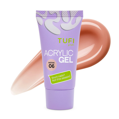 Акригель для наращивания ногтей TUFI profi 06 Mocha 30 г (0329142) - Фото №1
