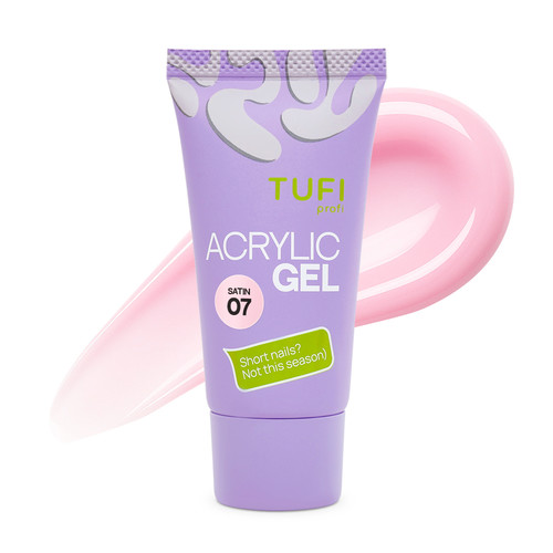 Акригель для наращивания ногтей TUFI profi 07 Satin 30 г (0329143) - Фото №1