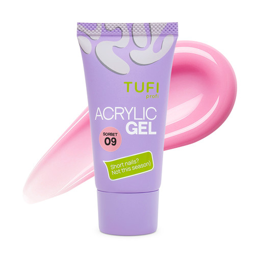 Акригель для наращивания ногтей TUFI profi 09 Sorbet 30 г (0329145) - Фото №1
