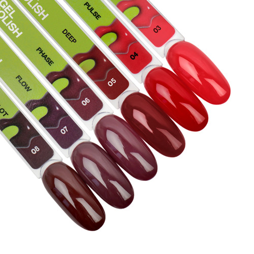 Gel polish TUFI profi REDLINE 05 Deep Subtle red 10 ml (0331245) - Фото №7