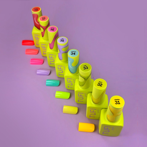 Gel polish TUFI profi SUMMERLINE 32 Zest Neon yellow 10 ml (0333095) - Фото №9