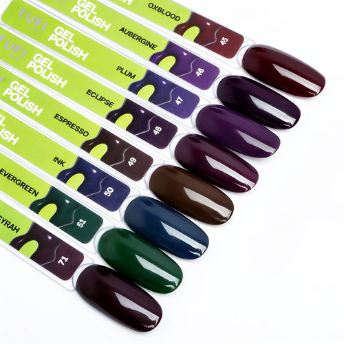Gel polish TUFI profi DARKLINE 51 Evergreen Dark green 10 ml (0333577) - Фото №3