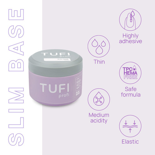 TUFI profi SLIM BASE transparent liquid adhesive base 30 ml (0333819) - Фото №3