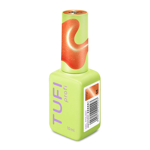 Gel polish TUFI Profi NEON CAT EYE 54 Charge neon orange 10 ml (0334059) - Фото №4