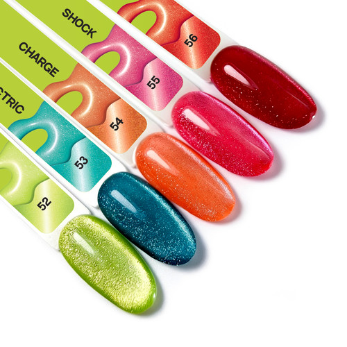 Gel polish TUFI Profi NEON CAT EYE 56 Volt neon red 10 ml (0334061) - Фото №7