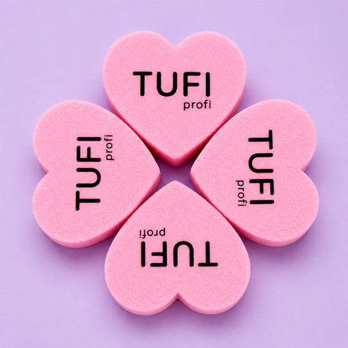 Buff TUFI profi mini pink heart 100/180 grit 50 pcs (0309786) - Фото №5