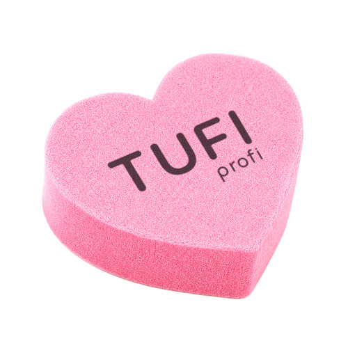 Buff TUFI profi mini pink heart 100/180 grit 50 pcs (0309786) - Фото №1