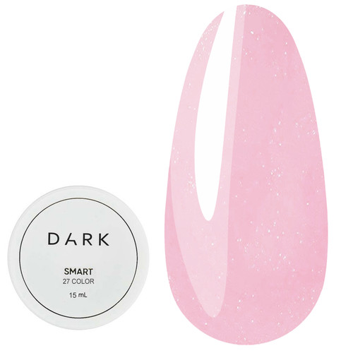 Gel for extensions Dark Smart Builder gel 27 light pink with shimmer 15 ml - Фото №1