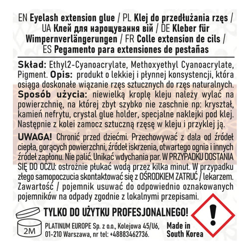 Eyelash glue PLATINUM Sunrise 5 ml - Фото №2