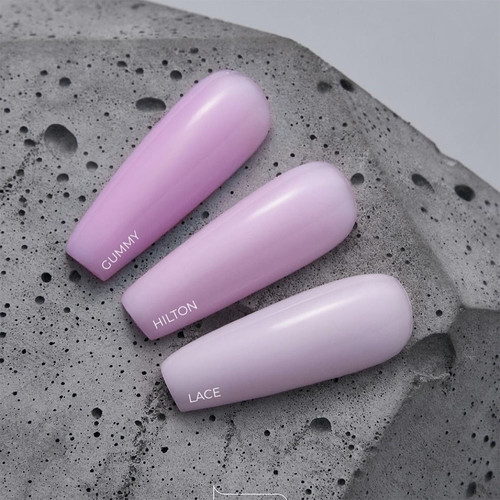 База для ногтей HEYLOVE Tint base Sunset Lace пастельный холодный розовый 15 мл - Фото №3