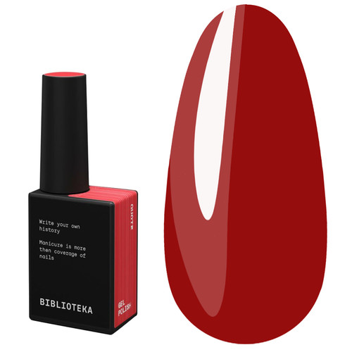 Gel polish BIBLIOTEKA BASIS 06 Quote red 10 ml - Фото №1