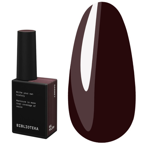 Gel polish BIBLIOTEKA BASIS 07 Garnet burgundy 10 ml - Фото №1