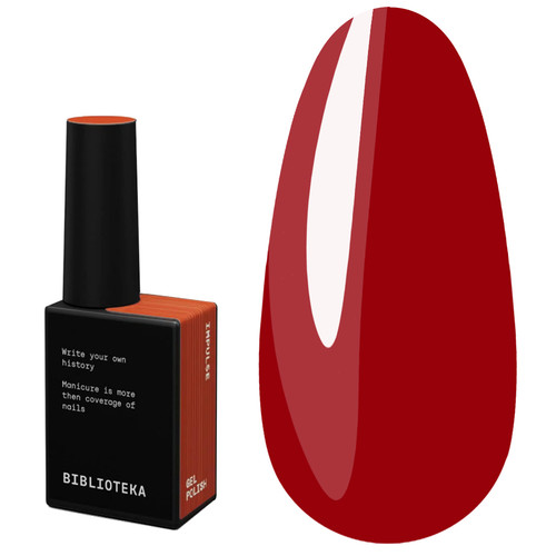 Gel polish BIBLIOTEKA STATEMENT 28 Impulse red 10 ml - Фото №1