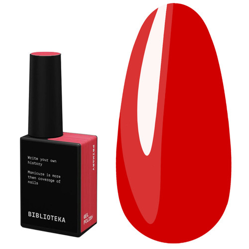 Gel polish BIBLIOTEKA RED SPECTRUM 41 Primary bright pure red 10 ml - Фото №1