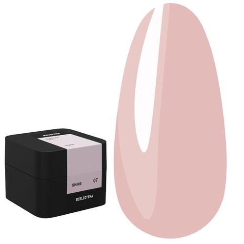 Gel for extensions BIBLIOTEKA Builder gel 07 Shade cool pinkish beige 30 ml - Фото №1