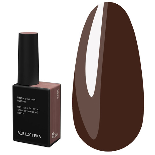 Gel polish BIBLIOTEKA MONO BROWN 37 Wood neutral brown 10 ml - Фото №1