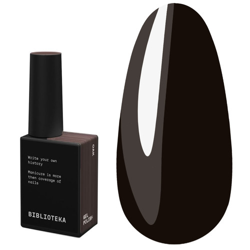 Gel polish BIBLIOTEKA MONO BROWN 40 Oak deep brown 10 ml - Фото №1