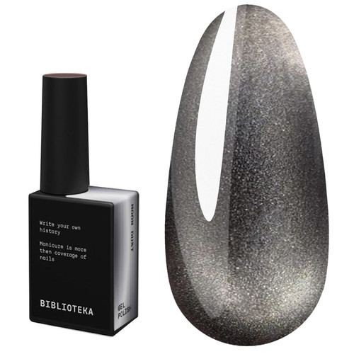 Gel polish BIBLIOTEKA CAT EYE NIGHT RAYS 01 Moon Dust cold silvery glow 10 ml - Фото №1
