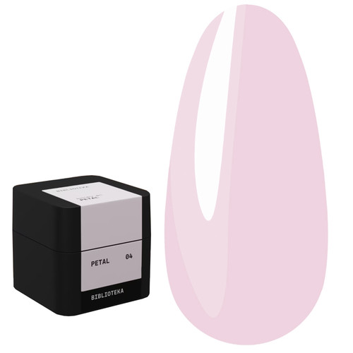Gel for extensions BIBLIOTEKA Builder gel 04 Petal soft pink 15 ml - Фото №1